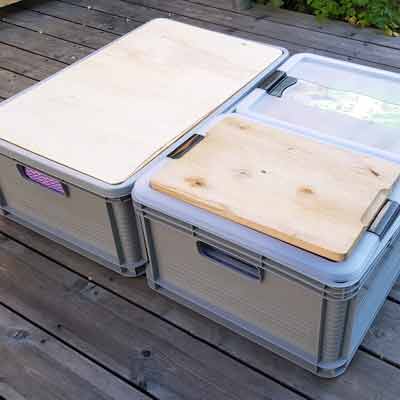 Outdoorküche bestehend aus zwei Euroboxen